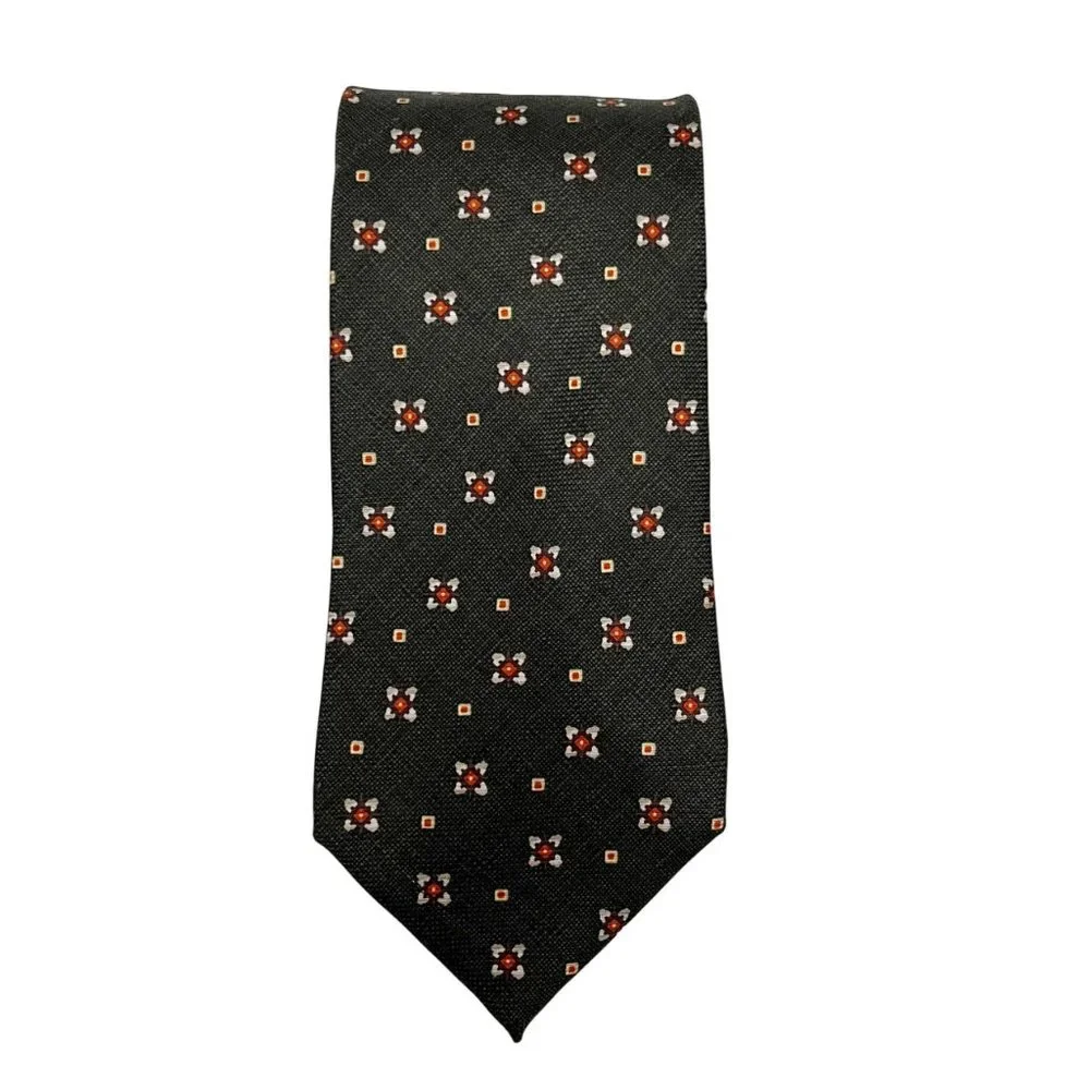 Ermenegildo Zegna‎ Green Printed Silk Tie